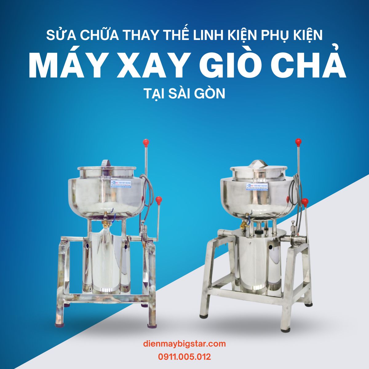 Sửa chữa thay thế linh kiện phụ kiện máy xay giò chả tại Sài Gòn