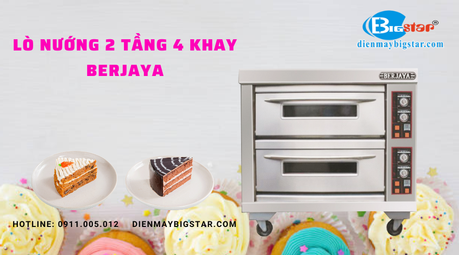 Lò nướng 2 tầng 4 khay Berjaya