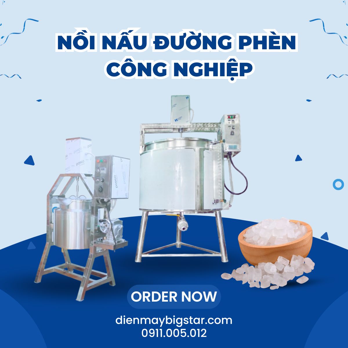 Nồi nấu đường phèn công nghiệp