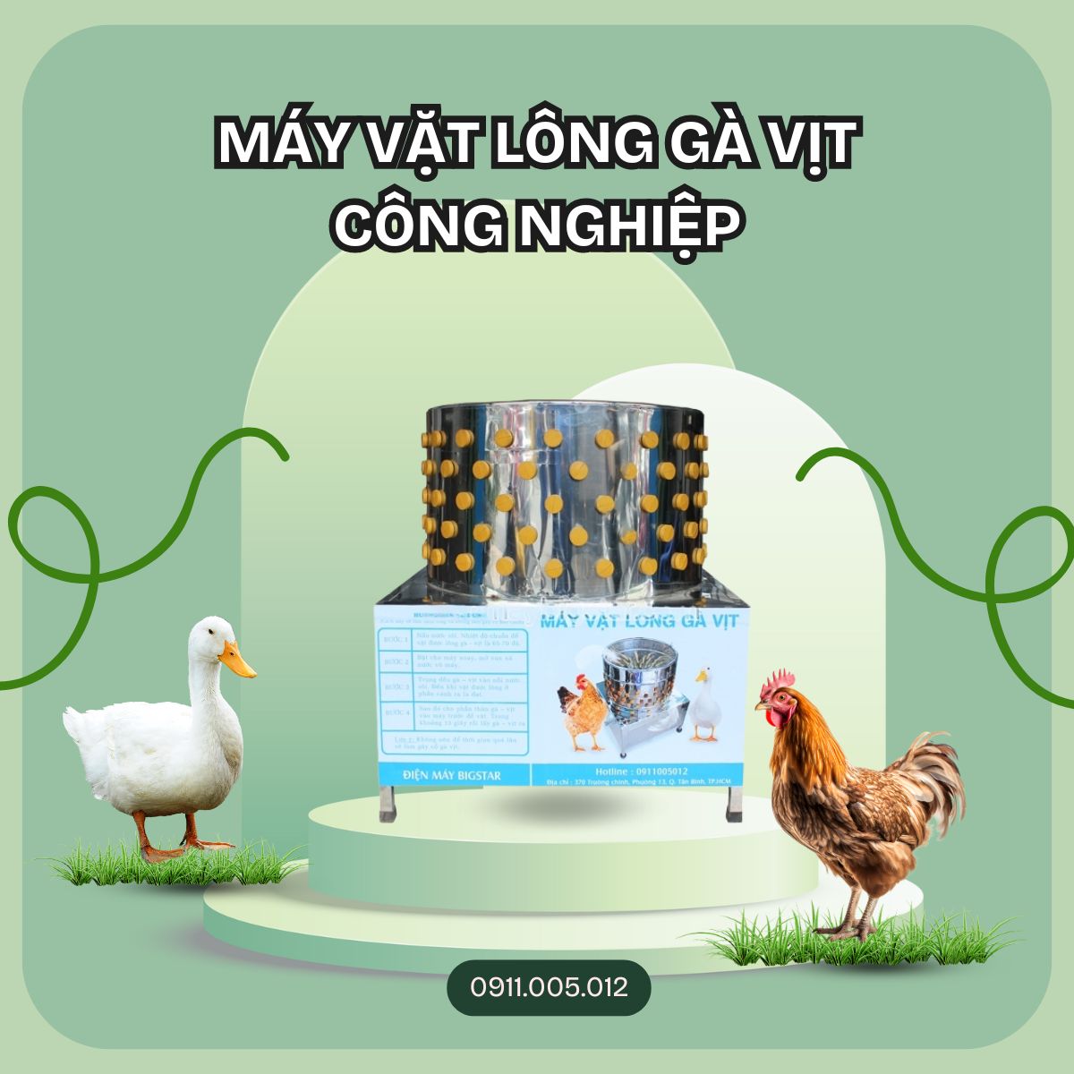 Máy vặt lông gà vịt công nghiệp