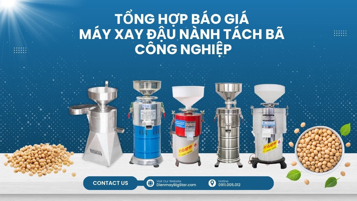 máy xay đậu nành tách bã công nghiệp